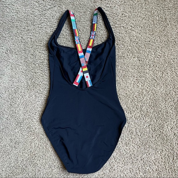 RARE Authentic CHANEL 1994 Collector Flag "CC" Swimsuit Sz 36 In Black - Picture 9 of 14